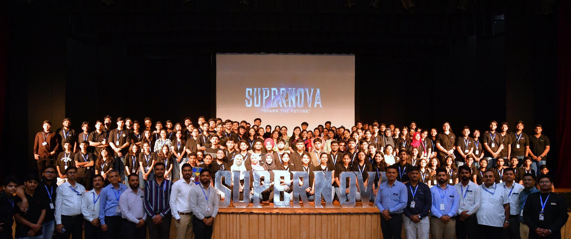 Supernova 2025 Auditorium Stage Delegates & Organizing Team
